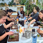 matcha tasting and whisking